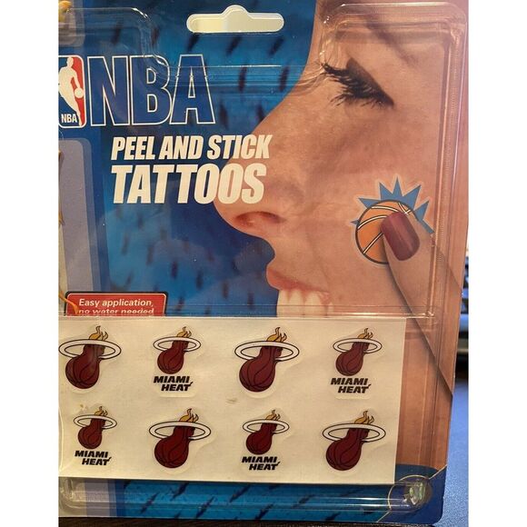 Other - Miami Heat NBA Peel and‎ Stick Tattoos Rico Industries Set of 8 New